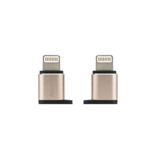 Remax OTG Micro USB To Lighting For iPhone - Gold (RA-USB2)