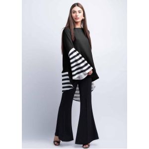 A.S Collection Lolly Pop Kurti For Women - Black