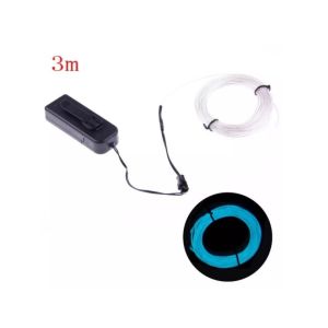Muzamil Store Flexible 9ft Neon LED Strip Light Ice Blue