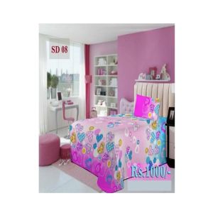 AAM Printed Single Bed Sheet With 1 Pillowcase (SD-08)