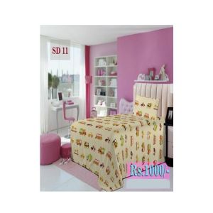 AAM Printed Single Bed Sheet With 1 Pillowcase (SD-11)