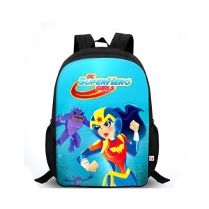 Traverse Supergirl Digital Printed Kids School Bag - Black (T891S)