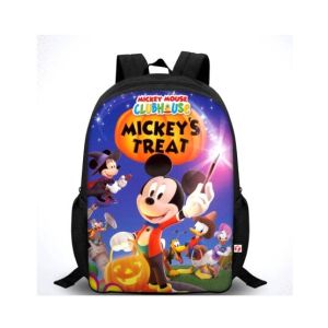 Traverse Mickey Mouse Digital Printed Kids School Bag - Black (T874S)