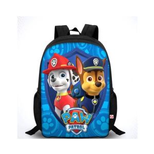 Traverse Paw Patrol Digital Printed Kids School Bag - Black (T872S)