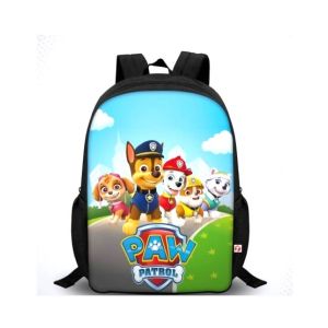 Traverse Paw Patrol Digital Printed Kids School Bag - Black (T870S)
