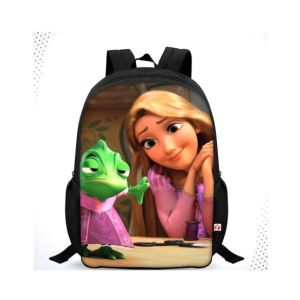 Traverse Tangled Digital Printed Kids School Bag - Black (T107S)