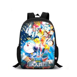 Traverse Doraemon Printed Kids School Bag - Black (T850S)