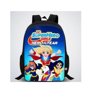 Traverse Supergirl Digital Printed Kids School Backpack - Black (T890S)