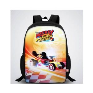 Traverse Mickey Mouse Digital Printed Kids School Backpack - Black (T877S)
