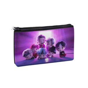 Traverse BTS Army Digitally Printed 2 Zipper Pencil Pouch (1049)