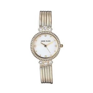 Anne Klein Swarovski Crystal Watch For Women Gold (AK/3202GBST)