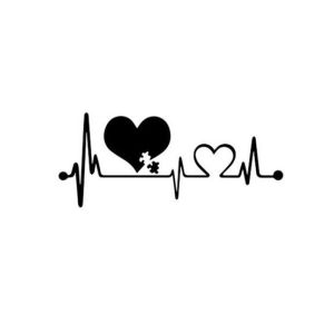 M.Mart Heartbeat Lifeline Car Sticker Black