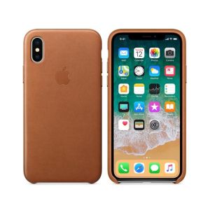 Apple Leather Case For iPhone X/XS - Saddle Brown