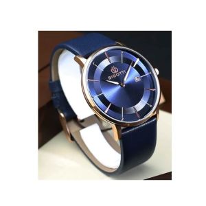 Bigotti Leather Men's Watch Blue (BG.1.10123-4)