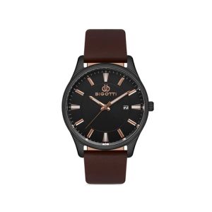 Bigotti Leather Men's Watch Brown (BG.1.10239-5)