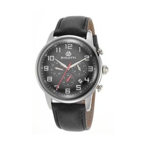 Bigotti Milano Leather Men’s Watch Black (BG.1.10043-2)