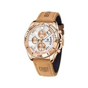Benyar Chronograph Exclusive Men's Leather Watch Mustard (BY-5180-1)