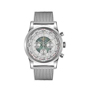 Breitling Transocean Chronograph Unitime Men's Watch Silver (AB0510U0/A732-152A)