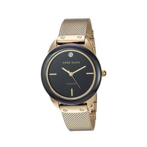 Anne Klein Diamond Accented Watch For Women Gold (AK/3258BKGB)