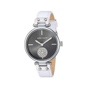 Anne Klein Swarovski Watch For Women White (AK/3381GYWT)