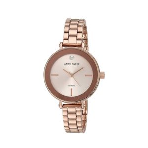 Anne Klein Diamond-Accented Watch For Women Rose Gold (AK/3386RGRG)