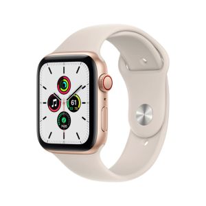 Apple Watch SE 44MM Gold Aluminum Case with Starlight Sport Band - GPS
