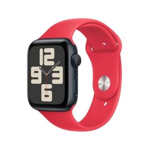 Apple Watch SE 2023 Midnight Aluminum Case With Sport Band-Red-44mm-GPS