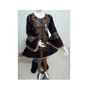 Women's Street Embroidery Stitch Frock For Women Blue