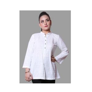 Wardahs Collection Chicken Short Kurti For Women White (0001)