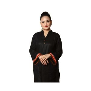 Wardahs Collection Cotton Kurti For Women Black (0006)