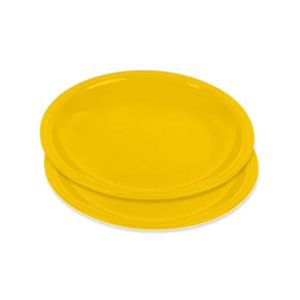 Appollo Saga Plate Medium (Pack Of 2)-Yellow