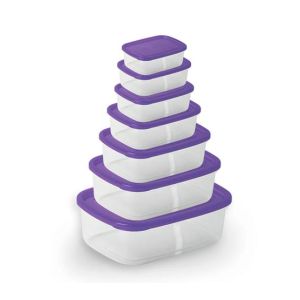 Appollo Crisper Food Container Bundle (Pack Of 7)-Purple
