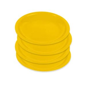 Appollo Saga Plate Small (Pack Of 4)-Yellow