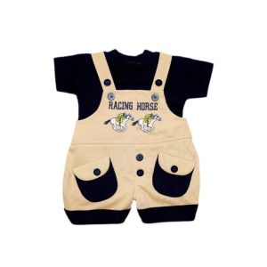 Komfy Racing Horse Printed Unisex Romper For Kid's (NBN133)