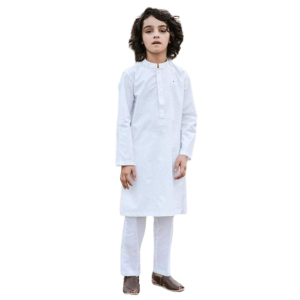 RG shop Exclusiver Kurta & Pajama 2pec Suit For Kids.-White
