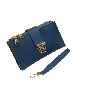 RG Shop 3 Zipper Luxury Wallet For Women-Grey