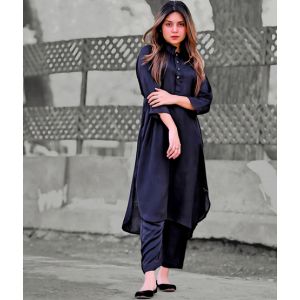 Vcare Natural 2 Pieces Casual Suit For Women Black