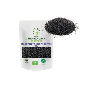 Strong Organic Superfood Khus Khus Poppy Seeds Black - 100gm