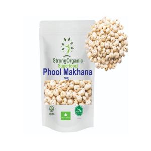 Strong Organic Superfood Phool Makhana Fox Nuts - 100gm