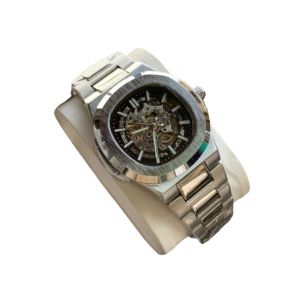 Stainless Steel Automatic Moment Watch For Men-Cream