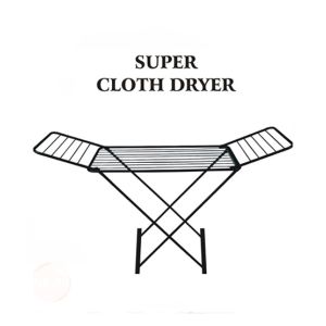 Easy Shop Color Coated Folding Cloth Drying Rack Black