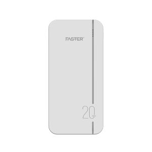Faster High Capacity 20000 mAh Power Bank White (W21)