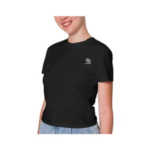 Genshirts Cotton T Shirt For Unisex-Black-Small