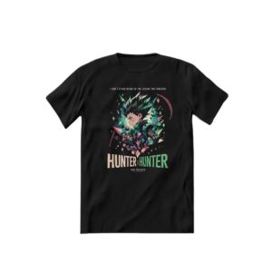 Genteez Hunter x Hunter Digital Printed T Shirt For Men-Black-Large
