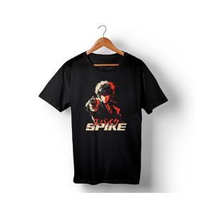 Genteez Spike Digital Printed T Shirt For Men-Black-Medium