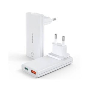 Choetech 67W Dual-Port Portable Gan Adapter White (PD6011)