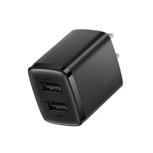 Baseus 10.5W Compact Charger 2USB CN Black
