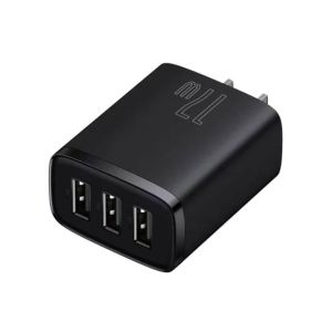 Baseus 17W Compact Charger 3USB CN Black