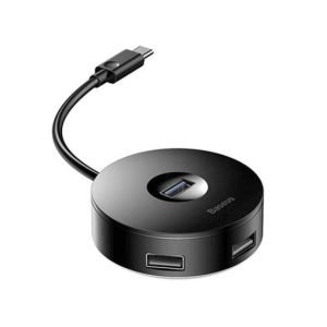Baseus Airjoy Round Box Type-C To 4-Port USB 3.0 HUB Adapter