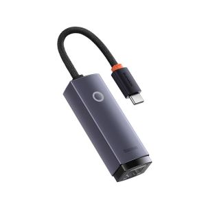 Baseus Lite Series Ethernet Adapter Type-C To RJ45 LAN Port 1000Mbps Black